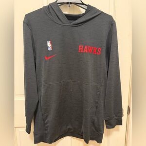 NWT Nike Gray Dri-Fit Hoodie with Red Hawks Logo - Size Small